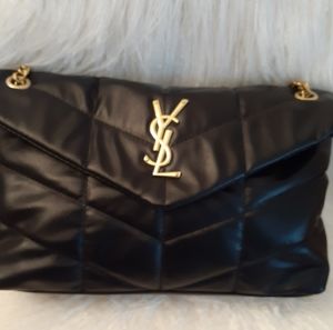 Black Medium Puffer Bag